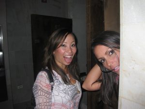 What really happens in the ladies room, Miss Info and Angie Ma